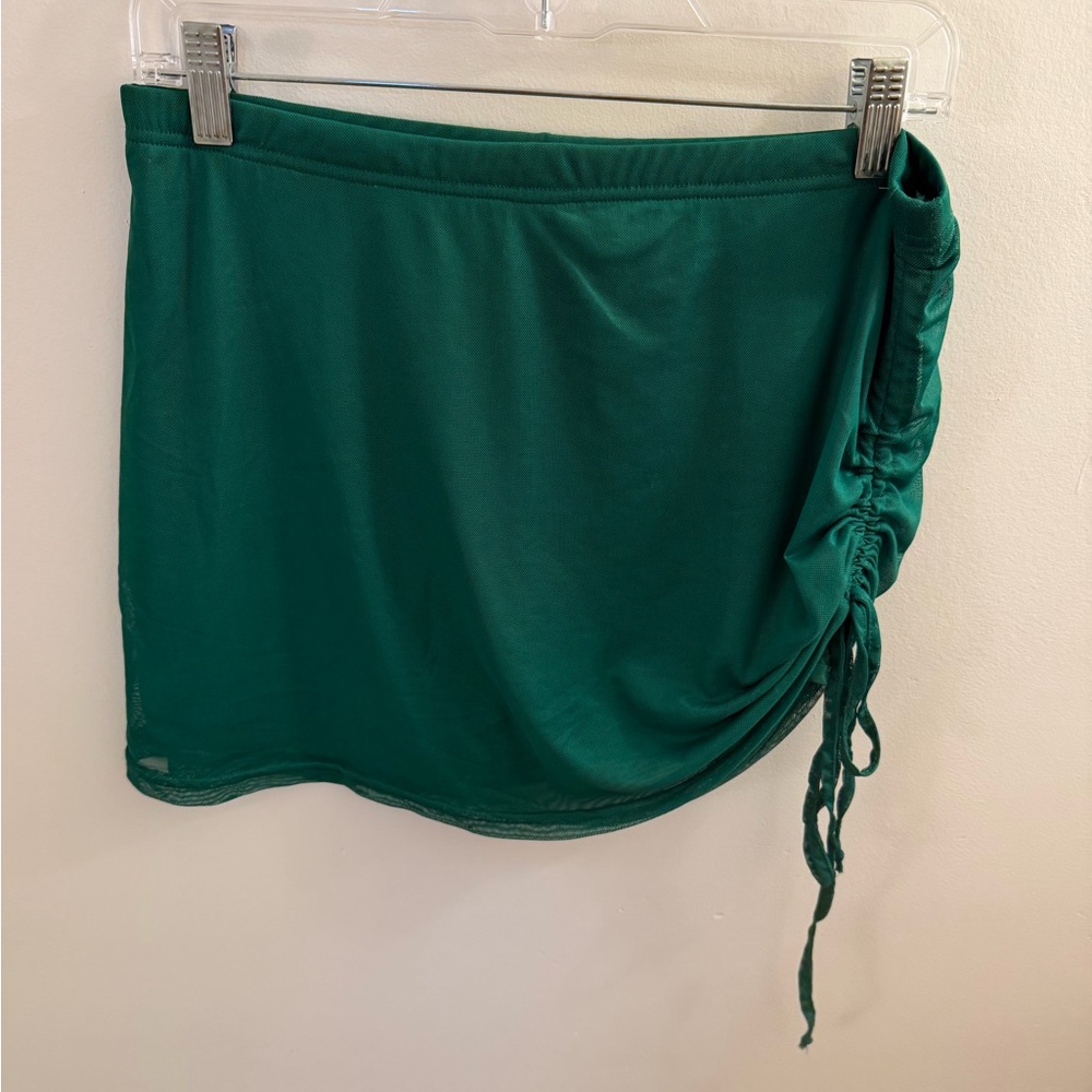 Emerald Green Ruched Women's Skirt